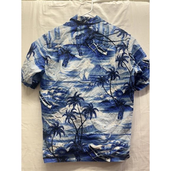 Royal‎ Hawaiian Creations Aloha Mens Size Medium Shirt Blue - Picture 3 of 3